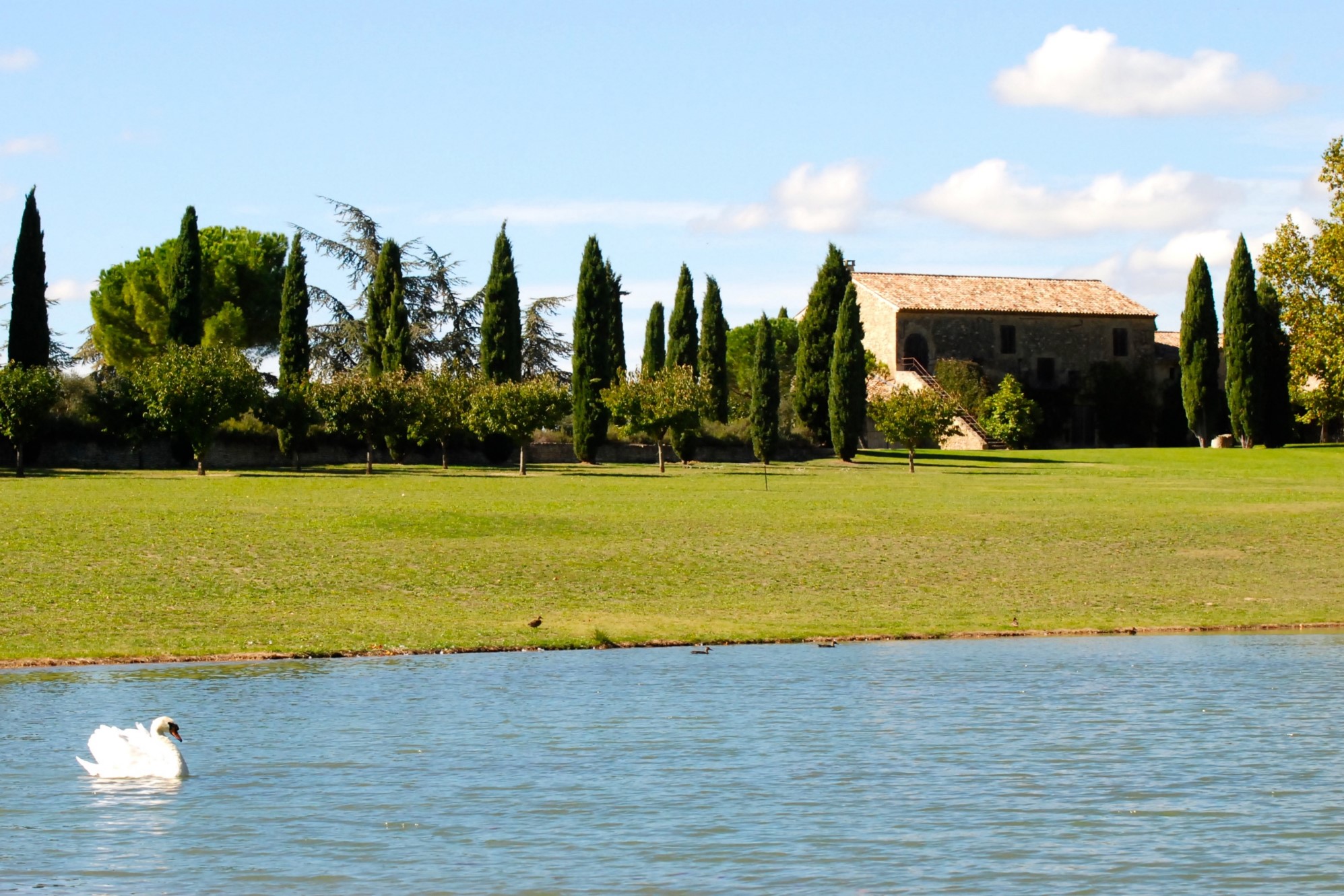 farm on a lake Provence Castle summer rental